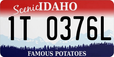 ID license plate 1T0376L