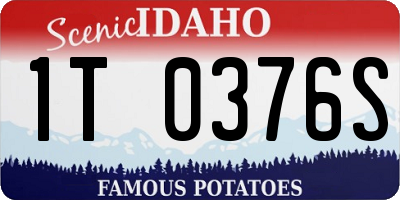 ID license plate 1T0376S