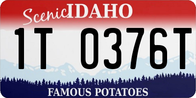 ID license plate 1T0376T