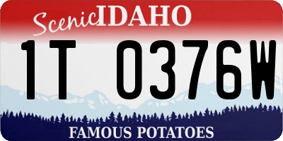 ID license plate 1T0376W