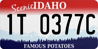 ID license plate 1T0377C