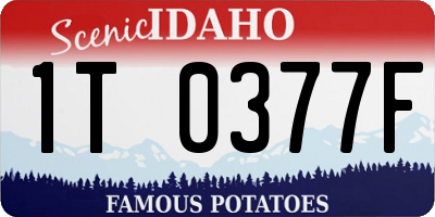ID license plate 1T0377F