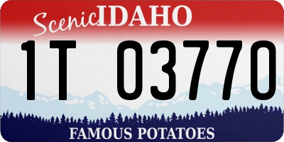 ID license plate 1T0377O