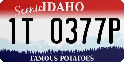 ID license plate 1T0377P