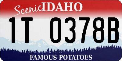 ID license plate 1T0378B