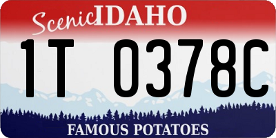 ID license plate 1T0378C