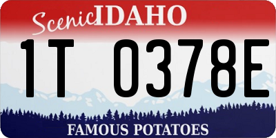 ID license plate 1T0378E