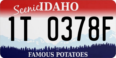 ID license plate 1T0378F