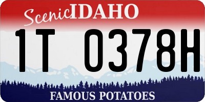 ID license plate 1T0378H
