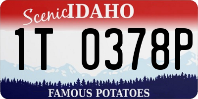 ID license plate 1T0378P