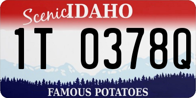 ID license plate 1T0378Q