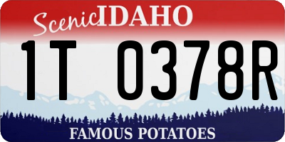 ID license plate 1T0378R