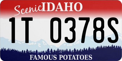 ID license plate 1T0378S