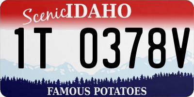 ID license plate 1T0378V