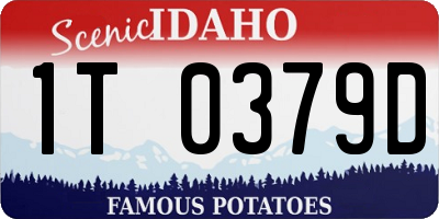 ID license plate 1T0379D