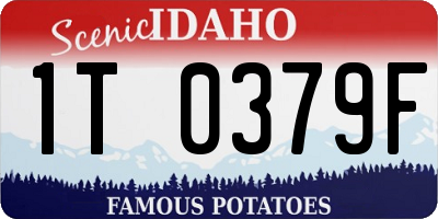 ID license plate 1T0379F