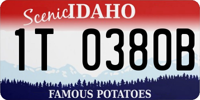 ID license plate 1T0380B