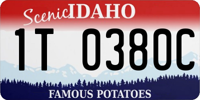 ID license plate 1T0380C