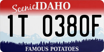 ID license plate 1T0380F