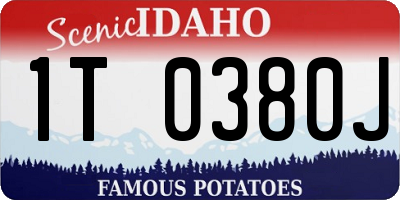 ID license plate 1T0380J