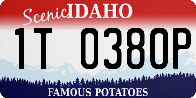 ID license plate 1T0380P