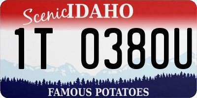 ID license plate 1T0380U