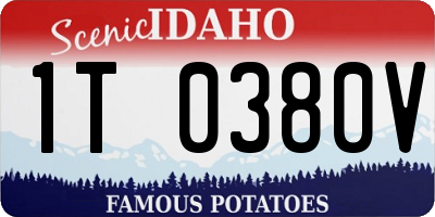 ID license plate 1T0380V