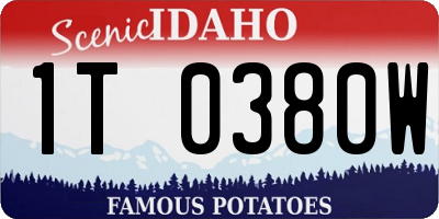 ID license plate 1T0380W