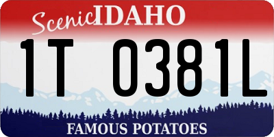 ID license plate 1T0381L