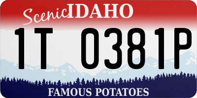 ID license plate 1T0381P