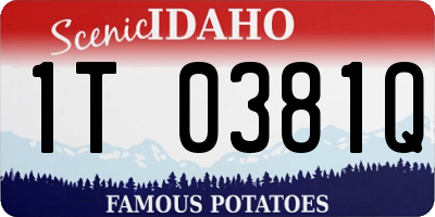 ID license plate 1T0381Q