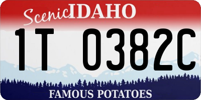 ID license plate 1T0382C