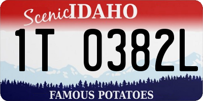 ID license plate 1T0382L