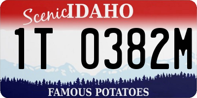 ID license plate 1T0382M