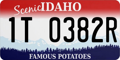 ID license plate 1T0382R