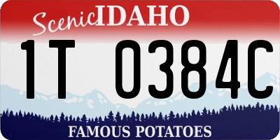 ID license plate 1T0384C