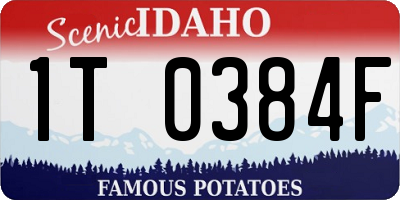 ID license plate 1T0384F