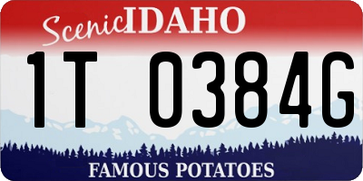 ID license plate 1T0384G