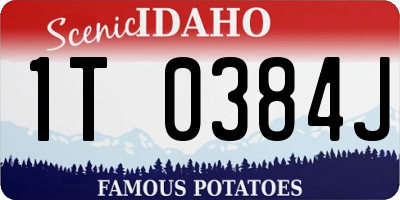 ID license plate 1T0384J