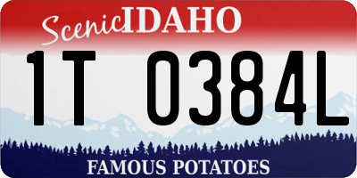 ID license plate 1T0384L