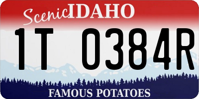 ID license plate 1T0384R