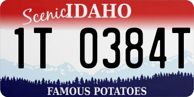 ID license plate 1T0384T