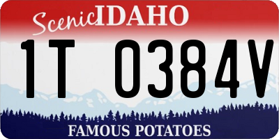 ID license plate 1T0384V