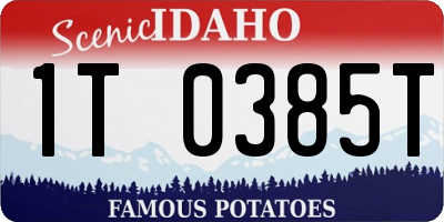 ID license plate 1T0385T