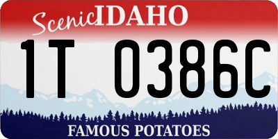 ID license plate 1T0386C