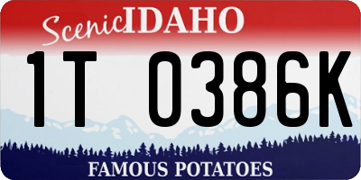 ID license plate 1T0386K