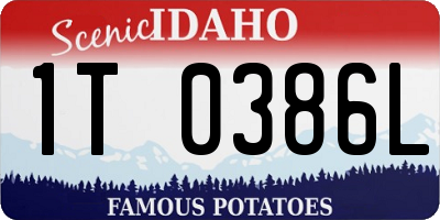 ID license plate 1T0386L