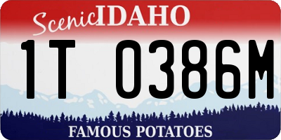 ID license plate 1T0386M
