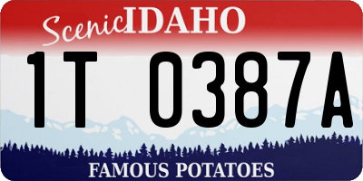 ID license plate 1T0387A