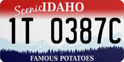 ID license plate 1T0387C